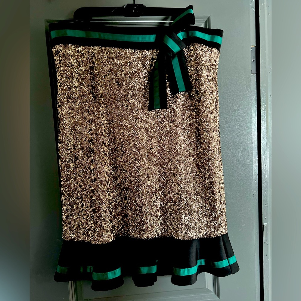ELOQUII Sequin Tulip Style Skirt with Bow & Ribbon Detail / Size 18